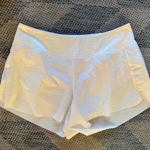 Nobull Womens Pace Shorts White Medium 3” Running